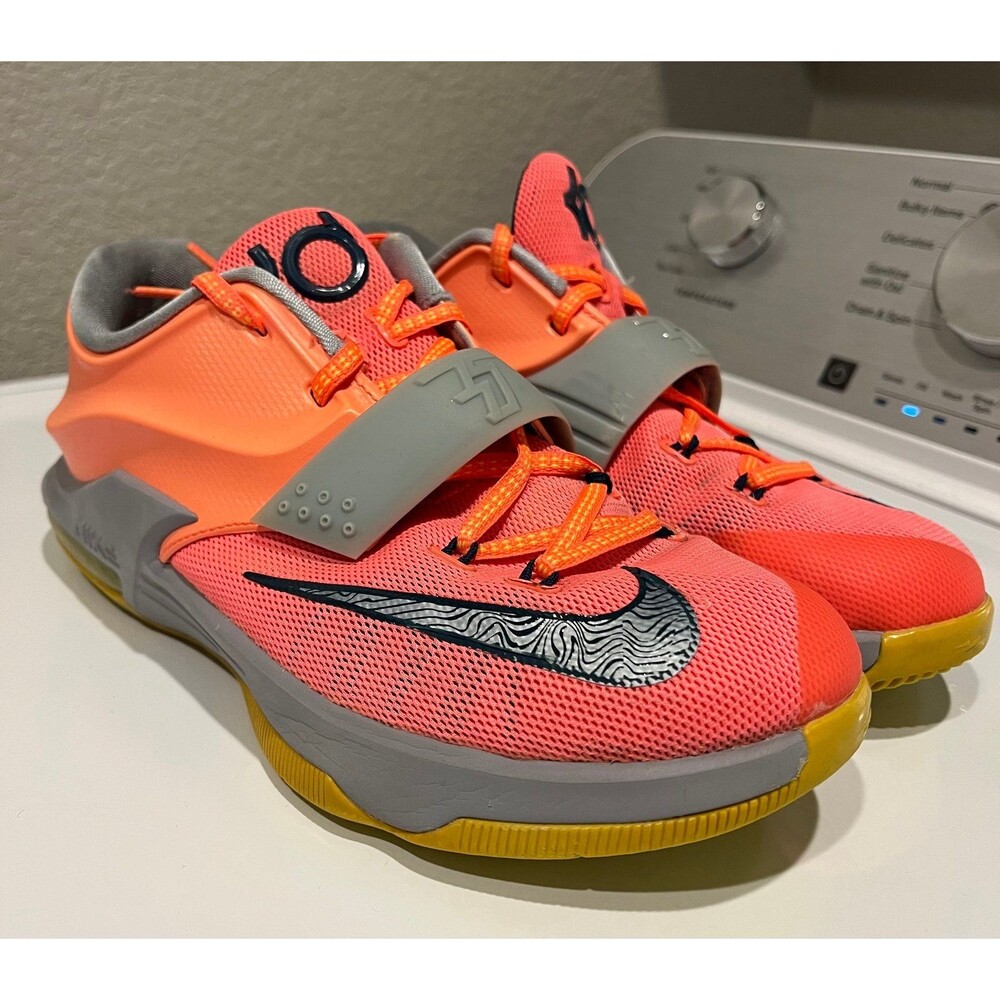 Nike KD 7 “35,000 Degrees” Bright Mango Basketball Shoes Size 5.5Y
